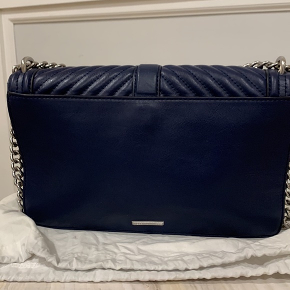 Sold! Rebecca Minkoff Love Chevron Leather Quilted Chain Crossbody Bag - Picture 4 of 16